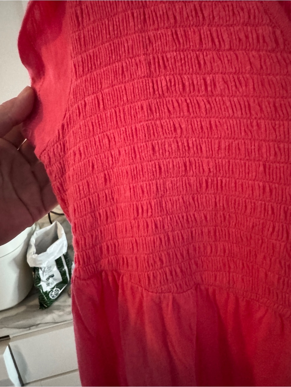 Torrid Pink Smocked Empire Waist Flutter Sleeve Peplum Top size 2X - Picture 3 of 9